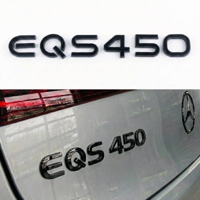 Шильдик надпись багажника EQS450 Mercedes-Benz Мерседес Чорний