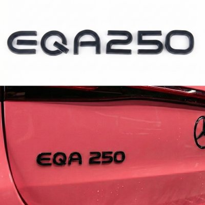 Шильдик надпись багажника EQA250 Mercedes-Benz Мерседес Чорний