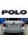 Емблема наклейка на кришку багажника POLO Volkswagen ПОЛО 13 x 2,3 см чорний