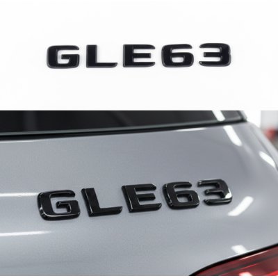 Шильдик надпись багажника GLE63 Mercedes-Benz Мерседес ГЛЕ63 Чорний