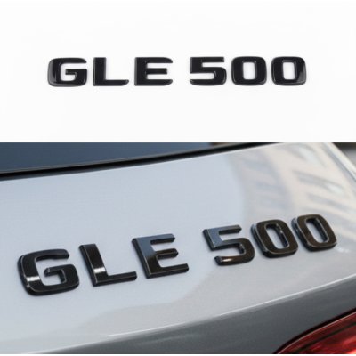 Шильдик надпись багажника GLE500 Mercedes-Benz Мерседес ГЛЕ500 Чорний