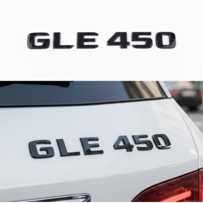 Шильдик надпись багажника GLE450 Mercedes-Benz Мерседес ГЛЕ450 Чорний