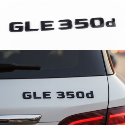 Шильдик надпись багажника GLE350d Mercedes-Benz Мерседес ГЛЕ350Д Чорний