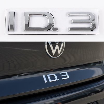 Емблема наклейка на кришку багажника ID3 Volkswagen ІД3 Фольксваген Хром