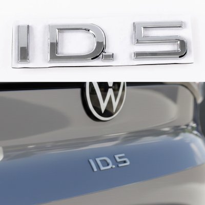 Емблема наклейка на кришку багажника ID5 Volkswagen ІД5 Фольксваген Хром