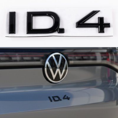Емблема наклейка на кришку багажника ID4 Volkswagen ІД4 Фольксваген Чорний