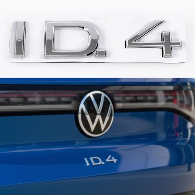 Емблема наклейка на кришку багажника ID4 Volkswagen ІД4 Фольксваген Хром