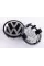 Ковпачок заглушка на литий диск VW Фольксваген 63 мм чорний, хром лого 7D0601165, 7M7601165