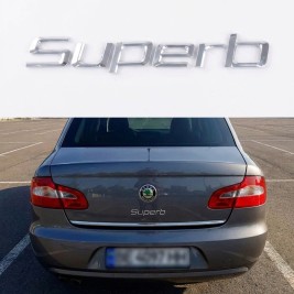 Шильдик емблема на багажник SUPERB для SKODA, Суперб для Шкода хром