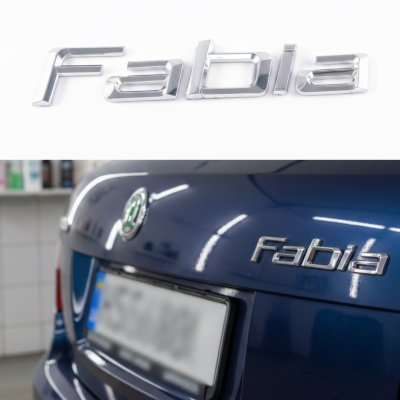 Шильдик емблема на багажник FABIA для SKODA, Фабія для Шкода хром