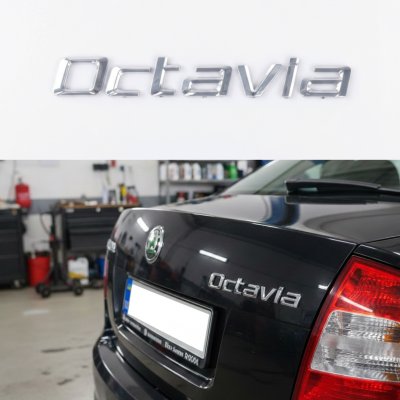 Шильдик емблема на багажник OCTAVIA для SKODA, Октавія для Шкода хром