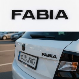 Шильдик емблема на багажник FABIA для SKODA, Фабія для Шкода чорний