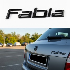 Шильдик емблема на багажник FABIA для SKODA, Фабія для Шкода чорний