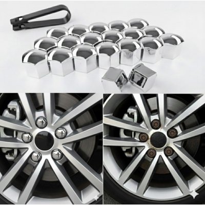 Ковпачки на колісні болти 21мм комплект 20 шт Хром Захисні накладки кришки болтів для литих дисків