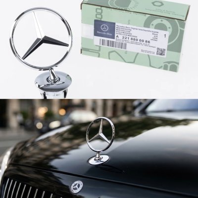 Емблема приціл Mercedes значок в капот Мерседес A2108800186 хромований
