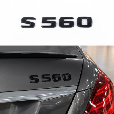 Шильдик надпись багажника S560 Mercedes-Benz Мерседес С560 Чорний