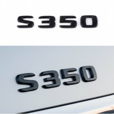 Шильдик надпись багажника S350 Mercedes-Benz Мерседес С350 Чорний