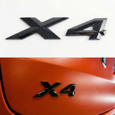 Шильдик напис багажника BMW БМВ X4 Чорний для F26, G02