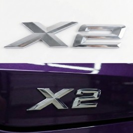Шильдик напис багажника BMW БМВ X2 Хром для F39, U10