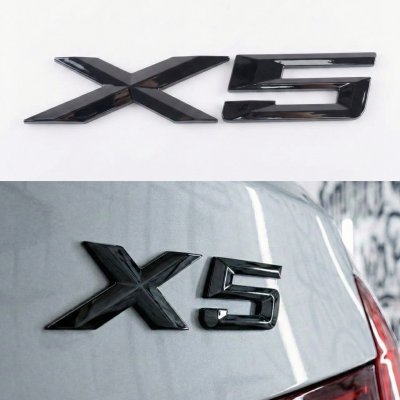 Шильдик напис багажника BMW БМВ X5 Чорний для E53, E70, F15, G05