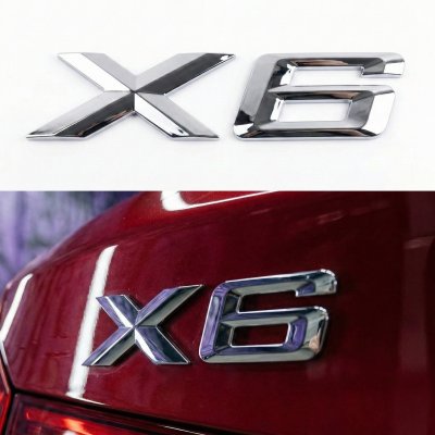 Шильдик напис багажника BMW БМВ X6 Хром для E71, F16, G06
