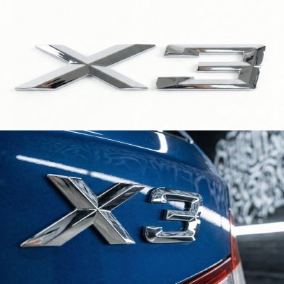 Шильдик напис багажника BMW БМВ X3 Хром для E83, F25, G01, G45
