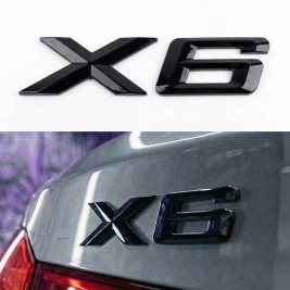 Шильдик напис багажника BMW БМВ X6 Чорний для E71, F16, G06