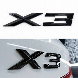 Шильдик напис багажника BMW БМВ X3 Чорний для E83, F25, G01, G45