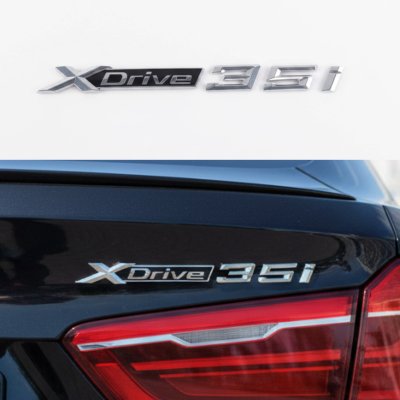 Шильдик Емблема Напис BMW XDrive 35i для БМВ, Хдрайв 35і хром