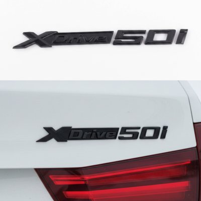 Шильдик Емблема Напис BMW XDrive 50i для БМВ, Хдрайв 50і чорний