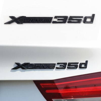 Шильдик Емблема Напис BMW XDrive 35d для БМВ, Хдрайв 35д чорний