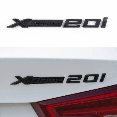 Шильдик Емблема Напис BMW XDrive 20i для БМВ, Хдрайв 20і чорний