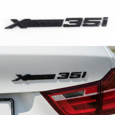 Шильдик Емблема Напис BMW XDrive 35i для БМВ, Хдрайв 35і чорний