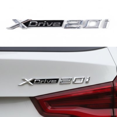 Шильдик Емблема Напис BMW XDrive 20i для БМВ, Хдрайв 20і хром