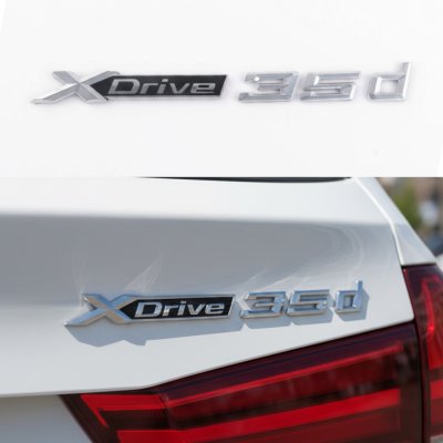 Шильдик Емблема Напис BMW XDrive 35d для БМВ, Хдрайв 35д хром