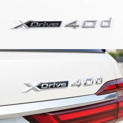 Шильдик Емблема Напис BMW XDrive 40d для БМВ, Хдрайв 40д хром