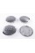 Caps plugs for alloy wheels Audi Audi 69 mm Gray with chrome rim 4B0601170A set