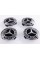 Caps plugs for alloy wheels Mercedes Benz Mercedes 75 mm black, chrome emblem A1714000025