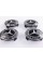 Caps plugs for alloy wheels Mercedes Benz Mercedes 75 mm black, chrome emblem A1714000025