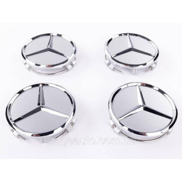 Caps plugs for Mercedes-Benz disks Mercedes Chrome silver 75mm A2204000125