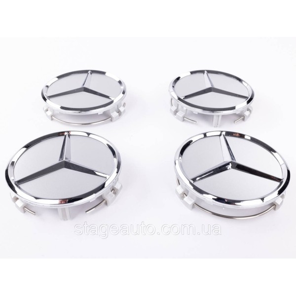 Caps plugs for Mercedes-Benz disks Mercedes Chrome silver 75mm A2204000125