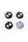 Caps (plugs) for alloy wheels BMW (BMW) 68 mm Black and white (36136783536) set