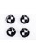 Caps (plugs) for alloy wheels BMW (BMW) 68 mm Black and white (36136783536) set