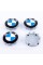 Caps (plugs) for alloy wheels BMW (BMW) 68 mm. Classic white blue (36136783536) set
