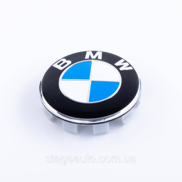 Caps (plugs) for alloy wheels BMW (BMW) 68 mm. Classic white blue (36136783536) set