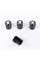 Protective caps for Skoda nipples 4 pcs with logo 4 pcs Black