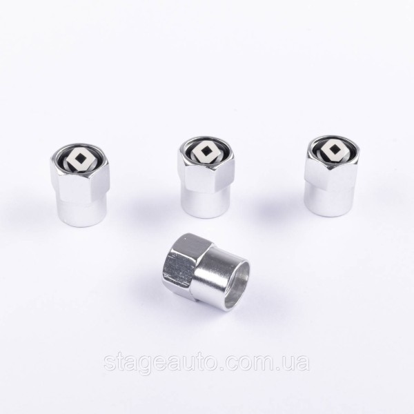 Protective caps for Renault valve nipples 4 pcs Chrome