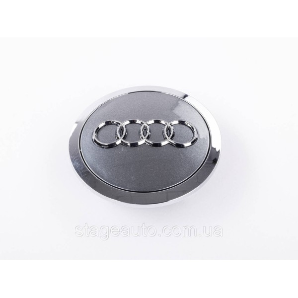 Caps plugs for alloy wheels Audi Audi 69 mm Gray with chrome rim 4B0601170A