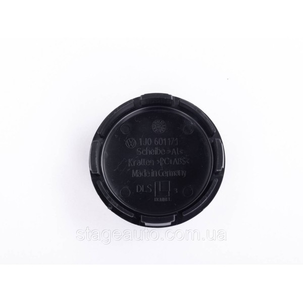 Caps plugs for alloy wheels VW Volkswagen 56 mm black, chrome logo 1J0601171 set