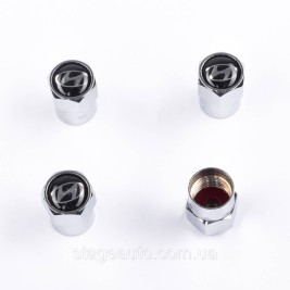 Protective caps for valve stems Hyundai 4 pcs Chrome